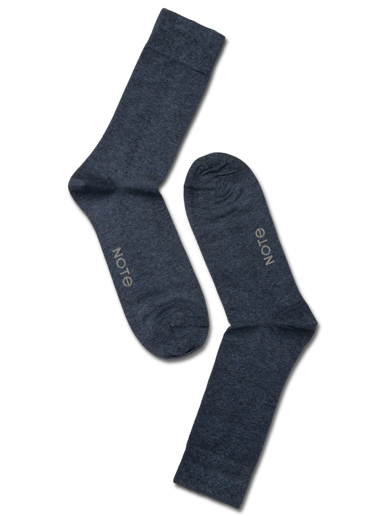 NOTE Man Cotton/Cashmere Socks, Dark Blue Melange