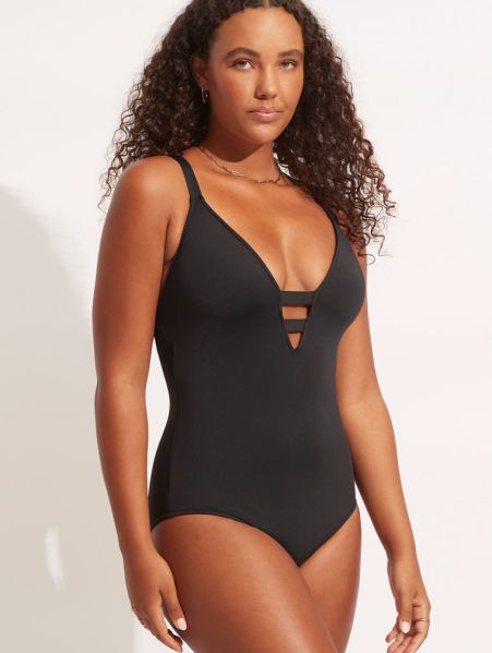 Collective Deep V-Neck Swimsuit