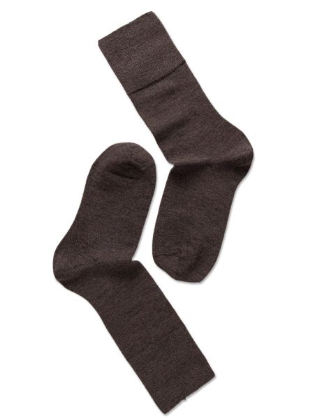 Woman Fine Wool Socks, Brown