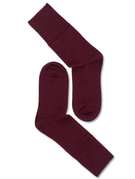 Woman Fine Wool Socks, Burgundy