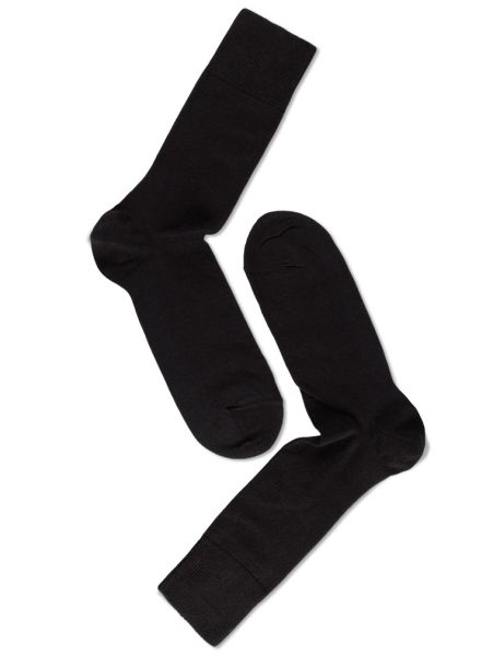 Man Cotton Comfort Socks, Black