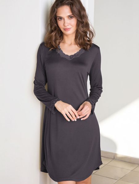 Pure Silk Jersey Lace Nightgown