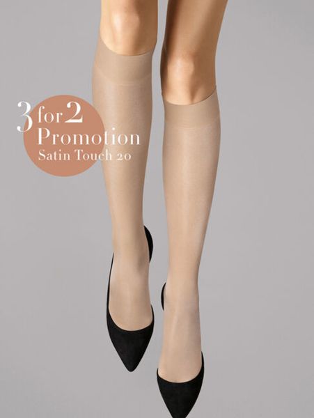 Satin Touch 20 Knee-Highs 3pk, Cosmetic