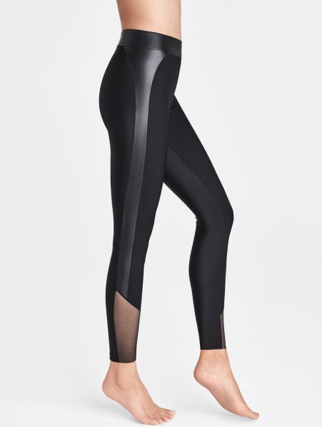 Wolford Billie Jersey/Faux Leather Leggings