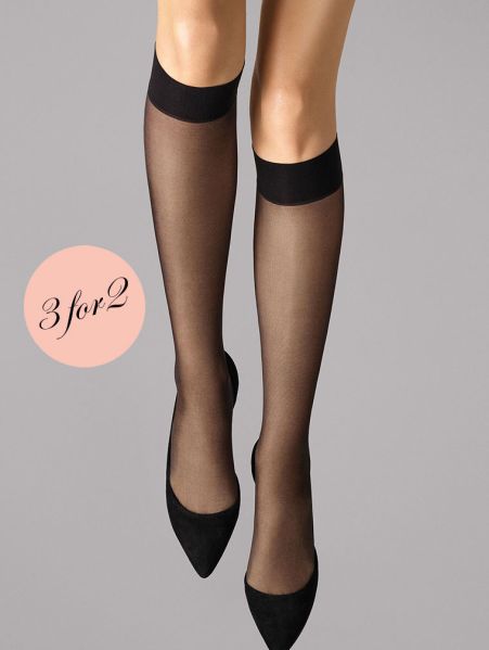 Wolford Satin Touch 20 Knee-Highs 3pk