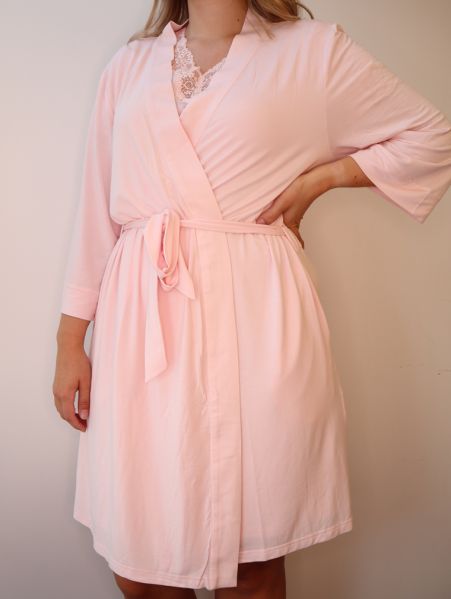 Modal Kimono, Powder Pink